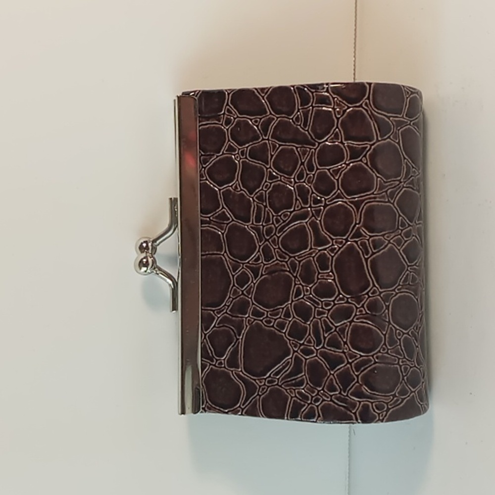 Snakeskin Faux Print Kiss Lock Coin Purse